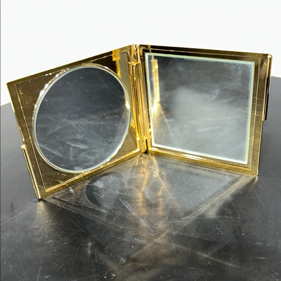 Gold Decorative Mirror Compact - Picture 2 of 3